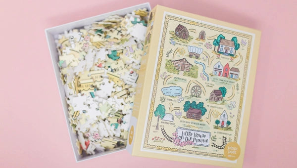 Pippi Post Little House on the Prairie Map - 500 Piece Jigsaw Puzzle