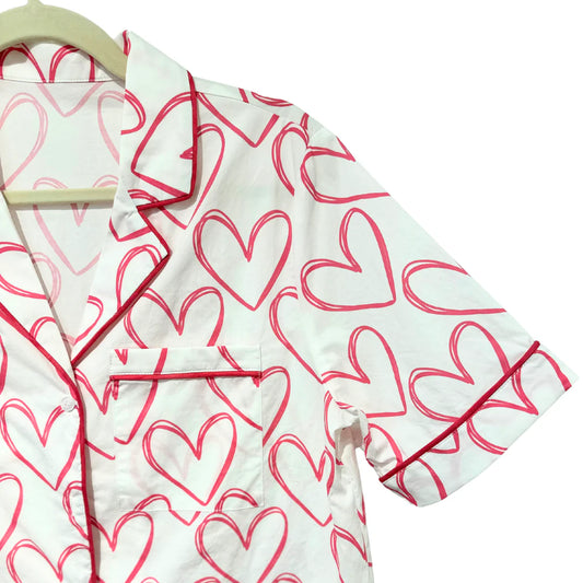 Caryn Lawn Women's Pink Heart Pajama Set