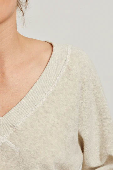 Perfectwhitetee Sonny Loop Terry V-Neck Sweatshirt