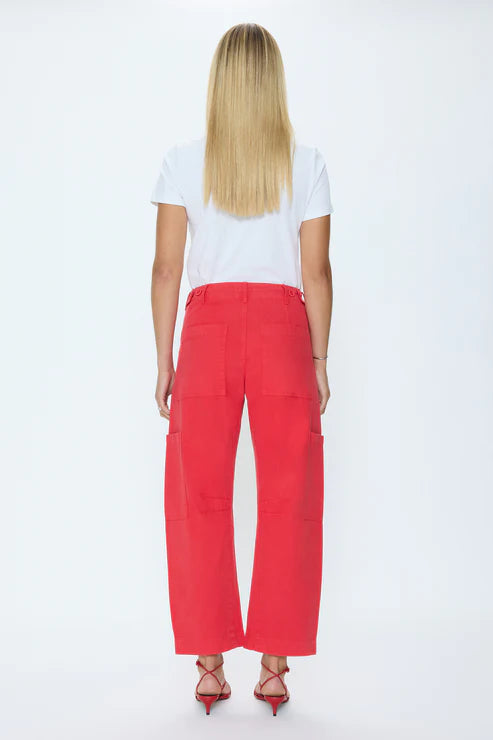Pistola Sabrina Curved Utility Pant - Maraschino