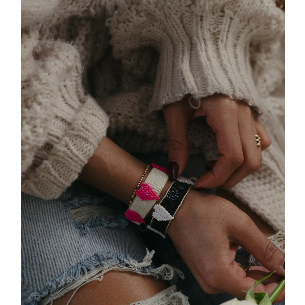 Local Beach Love Collection Heart Beaded Bracelet