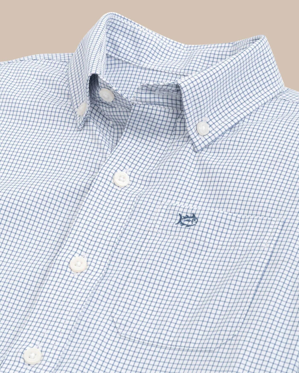 Southern Tide Youth Long Sleeve Intercoastal Rosemont Solid Knit Sportshirt