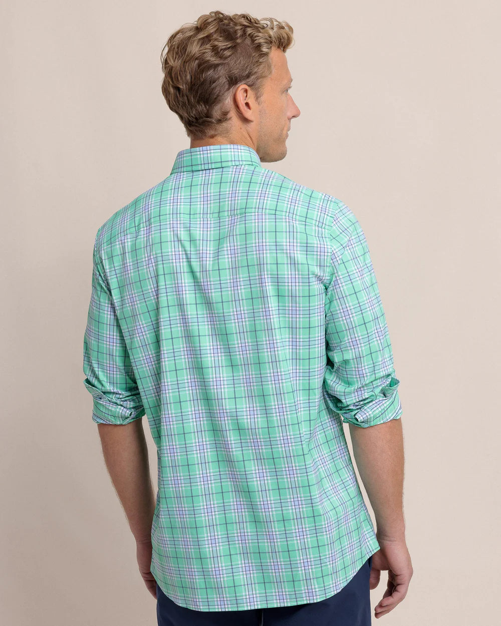 Southern Tide River Point Plaid Intercoastal Long Sleeve Sport Shirt
