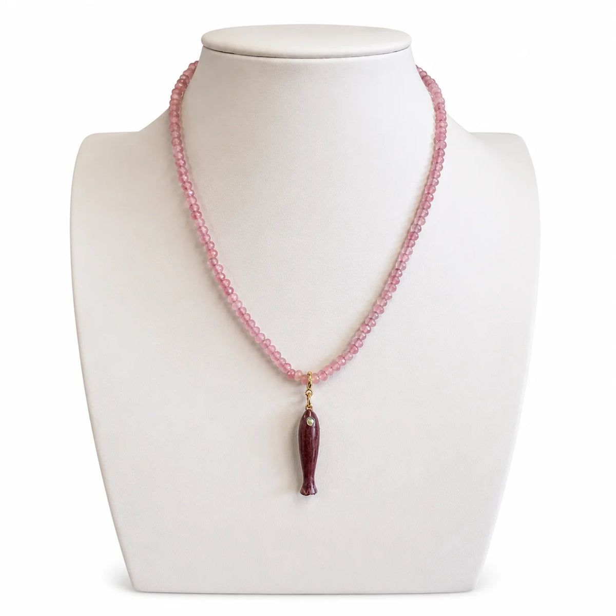 Caryn Lawn Sardinia Enamel Necklace Rose/Coco