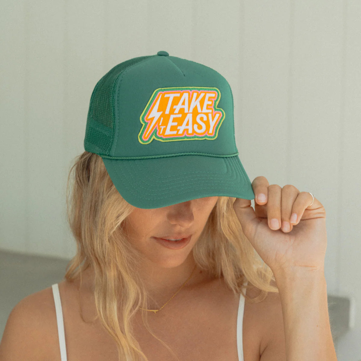 Local Beach Take it Easy Patch Trucker Hat