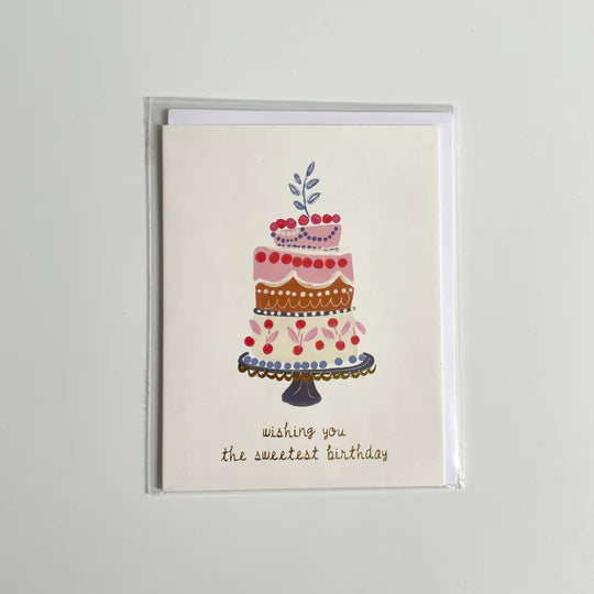 Stannie And Lloyd Greeting Card-Sweetest Tiered Birthday Cake