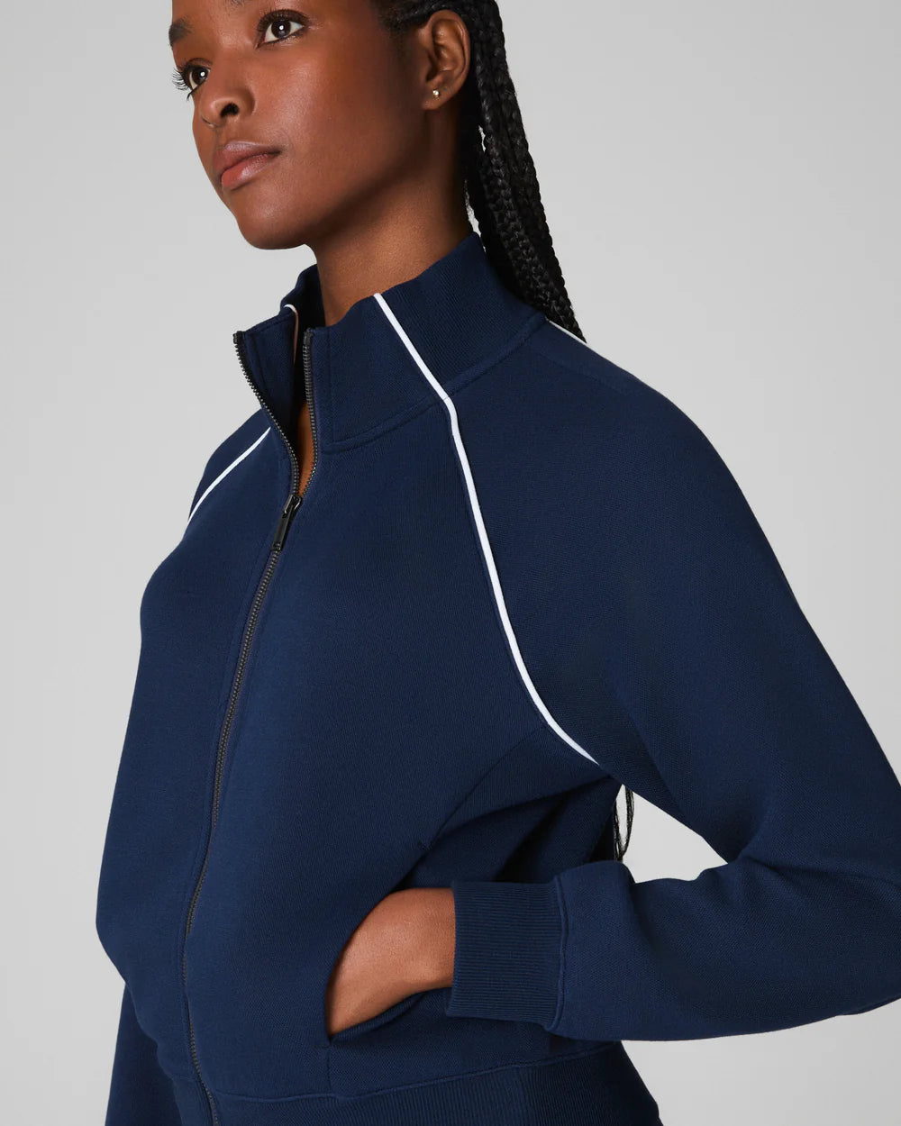 Spanx AirEssentials Pique Full Zip Track Jacket