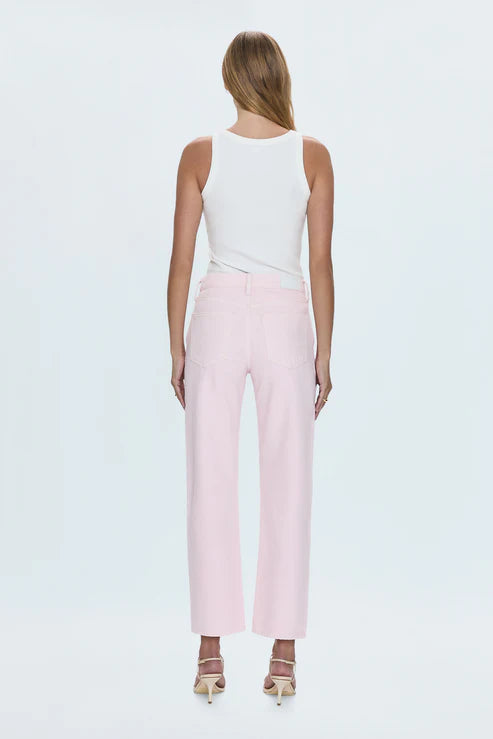 Pistola Lexi Mid Rise Bowed Straight Jean-Blush
