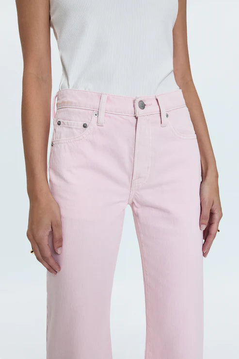 Pistola Lexi Mid Rise Bowed Straight Jean-Blush