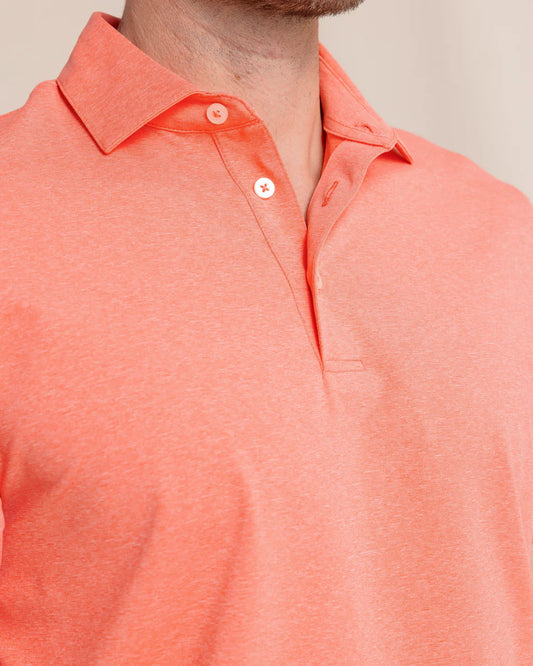 Southern Tide Men's Short Sleeve Brrr-eeze Performance Heather Polo