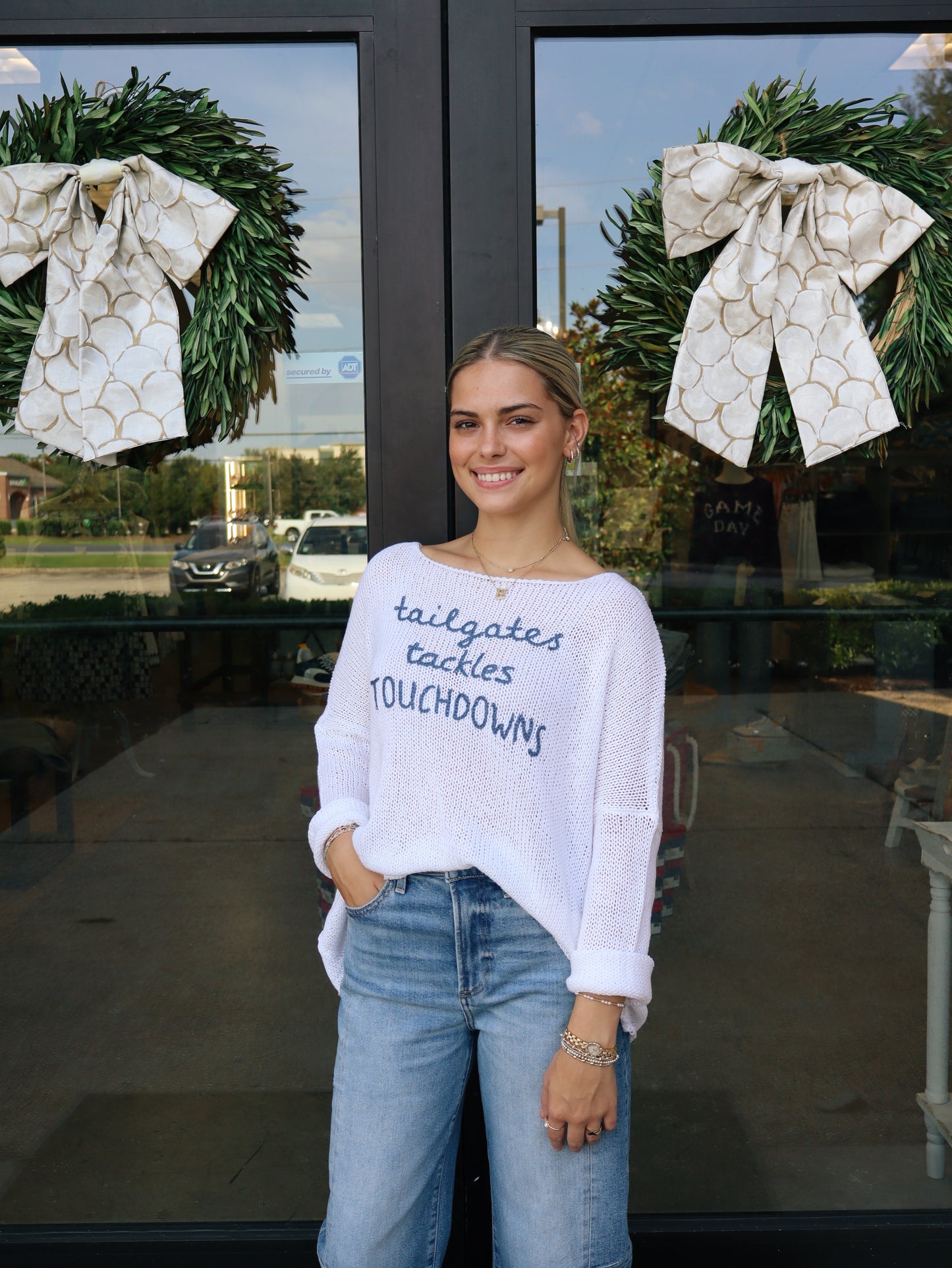 Wooden Ships Tailgates Crew Cotton Sweater