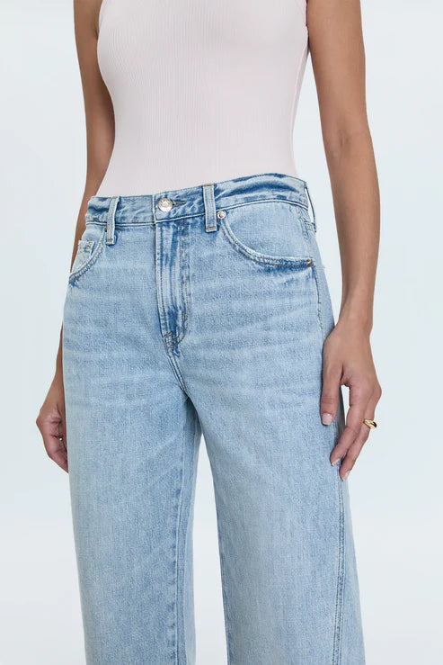 Pistola Kacey Mid Rise Cuffed Straight Jean - Berkeley