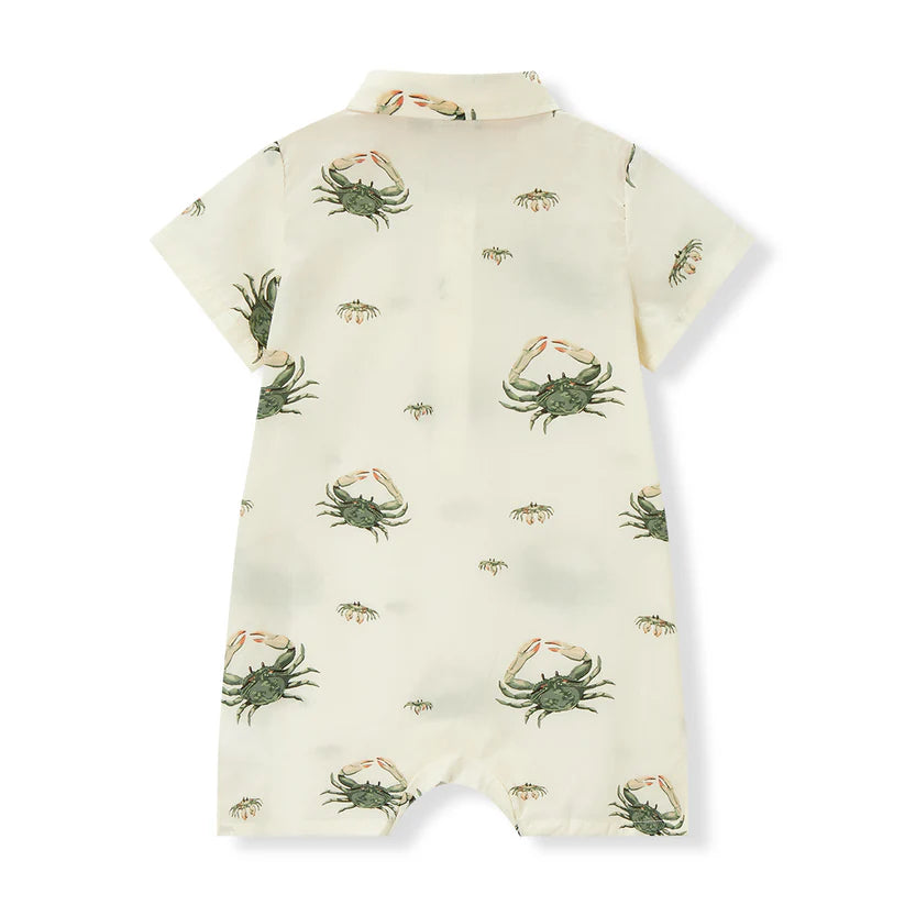 Milkbarn Coastal Crab Collared Shortall