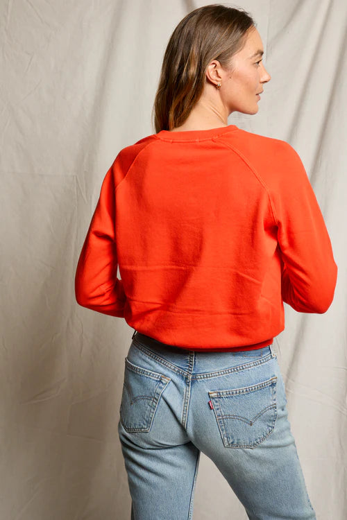 Perfectwhitetee Alexi Terry Long Sleeve Raglan Crew Sweatshirt