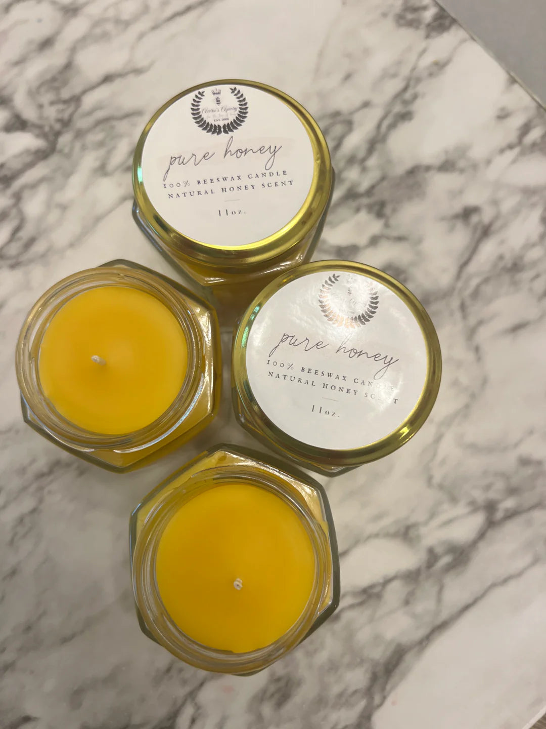 Averie's Apiary Pure Honey 100% Beeswax Candle