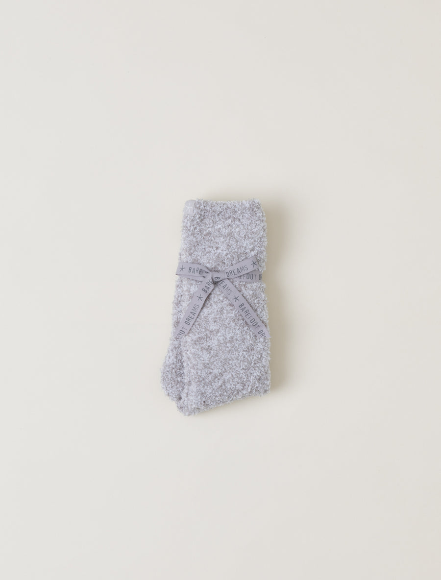 Barefoot Dreams CozyChic® Heathered Socks- Oyster White