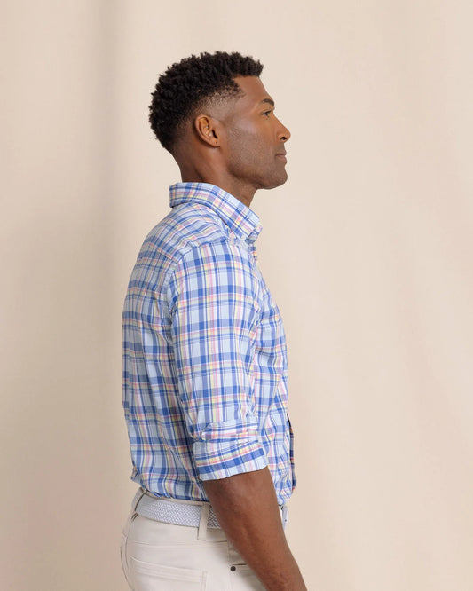 Southern Tide Men's Long Sleeve Brrr Intercoastal Charlesfort Plaid Sportshirt