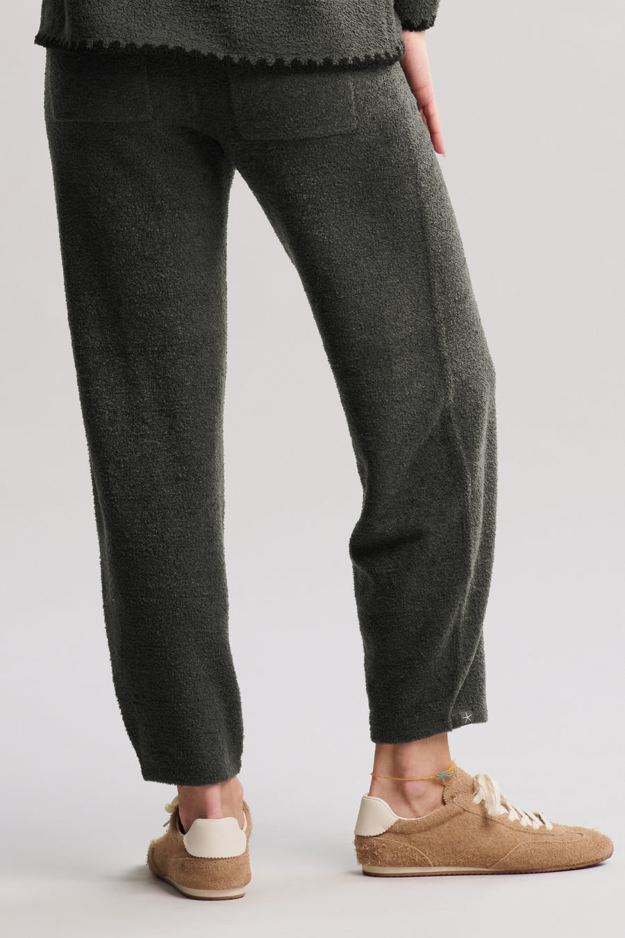Barefoot Dreams CozyChic Lite® Barrel Leg Pant- Dark Moss