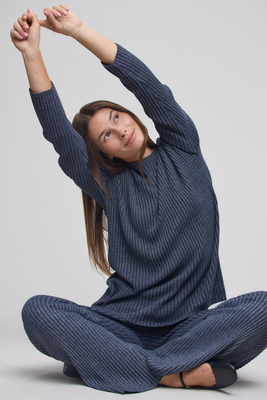 Barefoot Dreams CozyChic Ultra Lite® Lurex Rib Crew Neck Tunic
