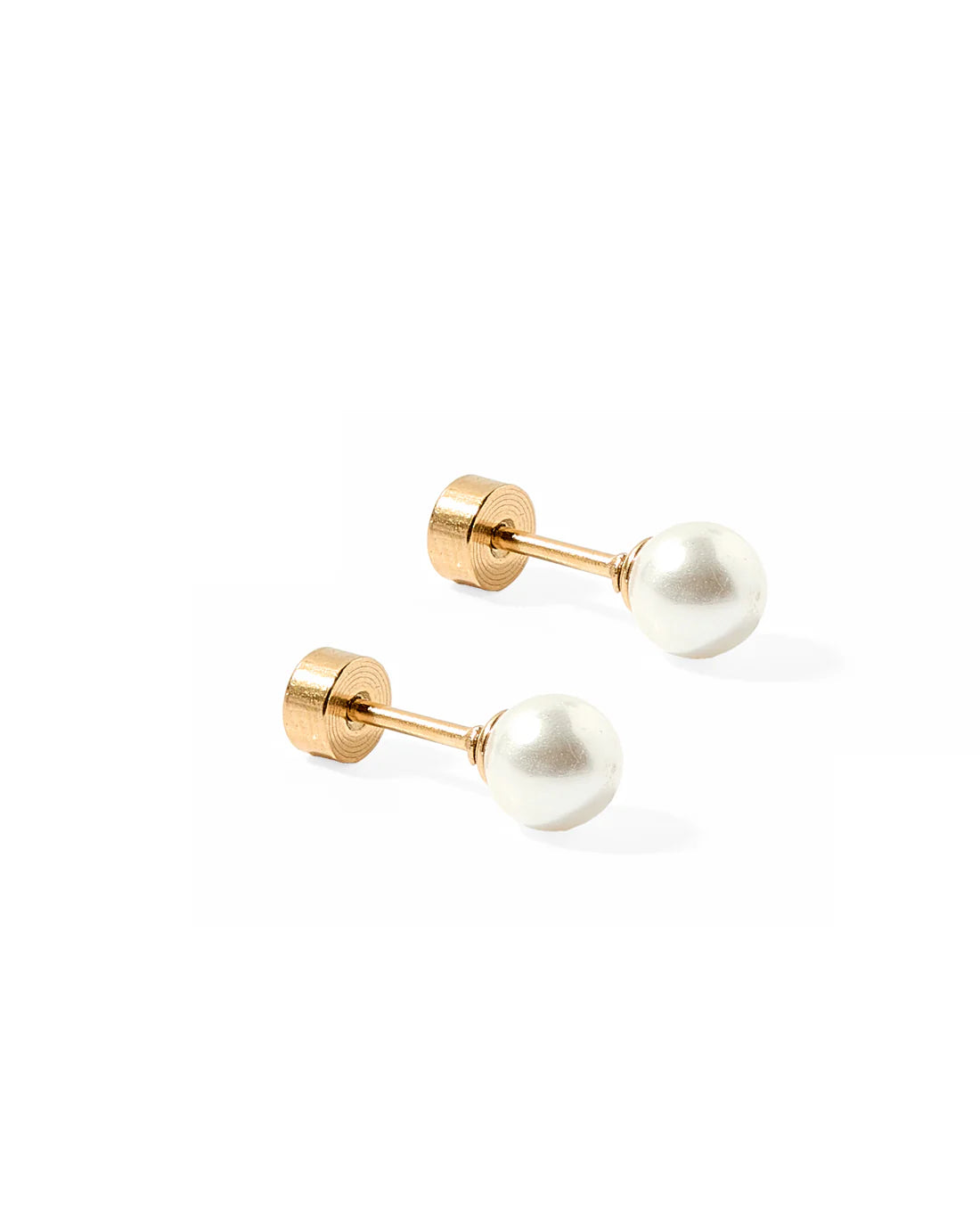 Linny Co Screwback Stud-Payton Pearl 5mm