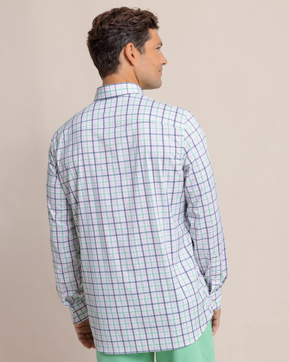 Southern Tide Intercoastal Glenmoor Plaid Long Sleeve Sport Shirt
