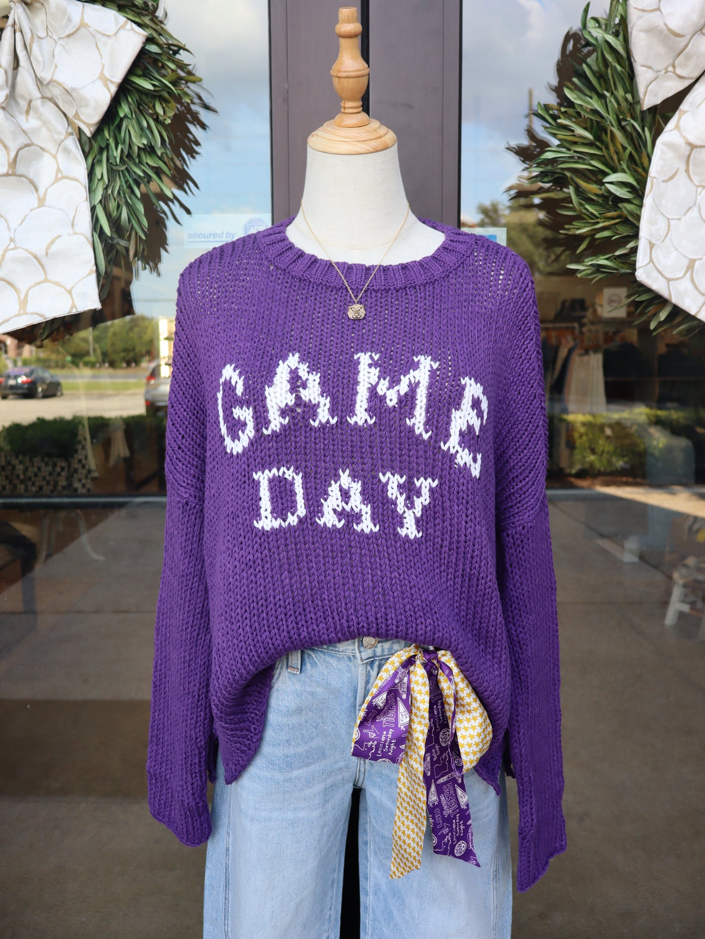 Wooden Ships Game Day Chunky Crew Cotton Sweater