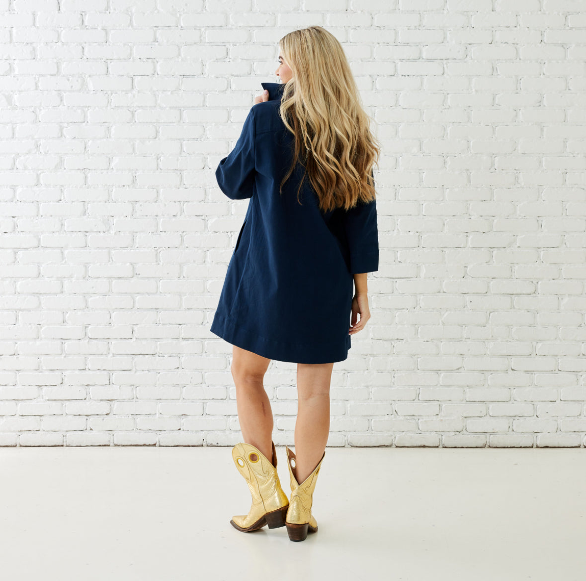 Caryn Lawn Chloe Dress- Navy