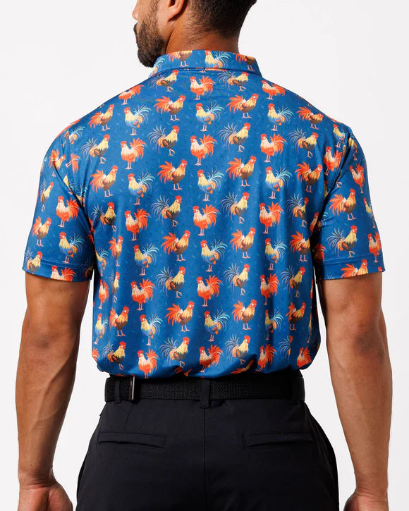 Waggle Cocky Rooster Men's Polo