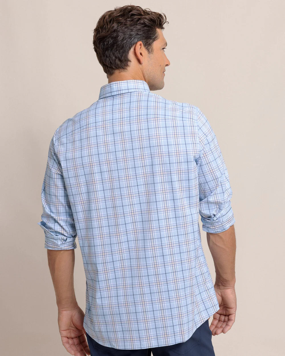 Southern Tide River Point Plaid Intercoastal Long Sleeve Sport Shirt