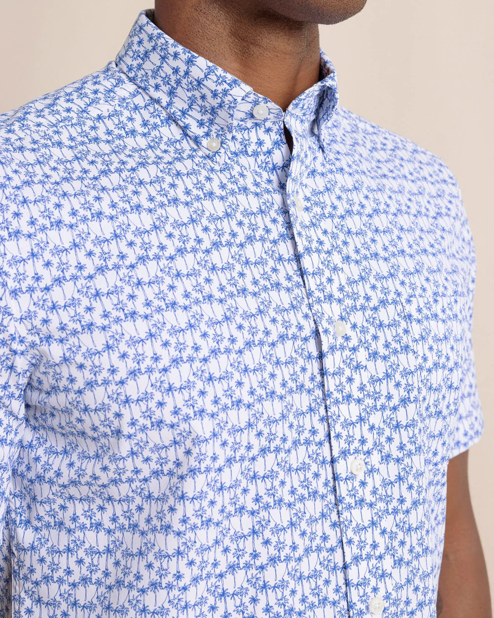 Southern Tide Men's Short Sleeve Intercoastal Talk To The Palm Sportshirt