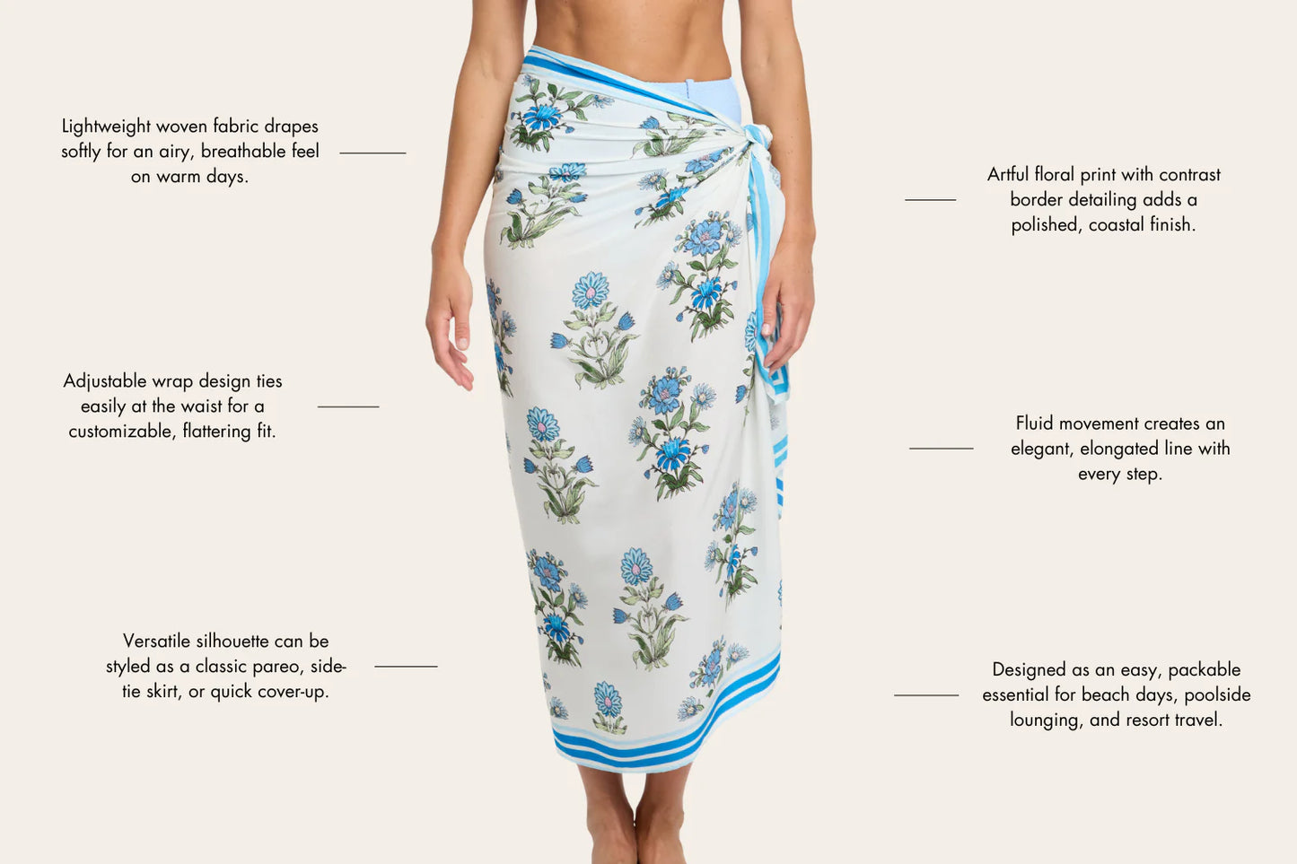 Hermoza Long Pareo Cover-Up In Party On Prairie