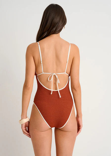 Everyday Sunday Textured Cami Deep V One-Piece