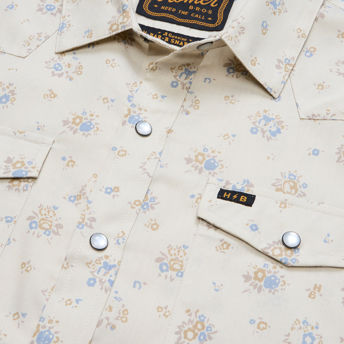 H Bar B Snapshirt | Bouquets | Beige