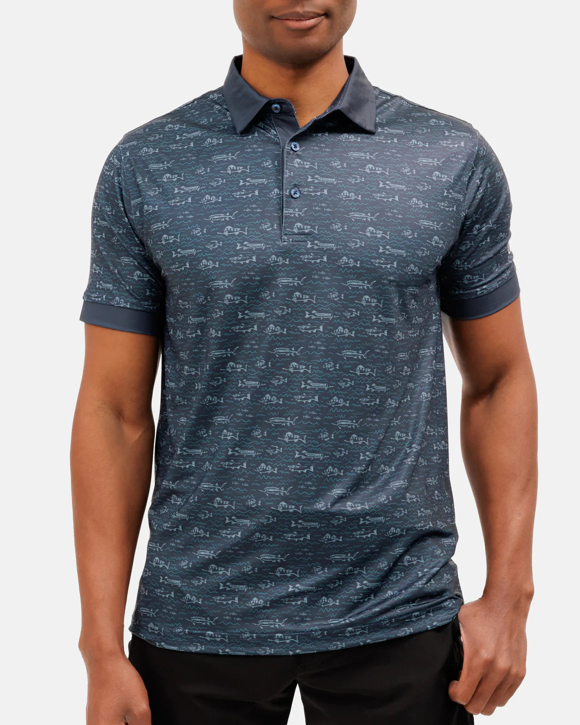 Waggle Fish Finder Men's Polo