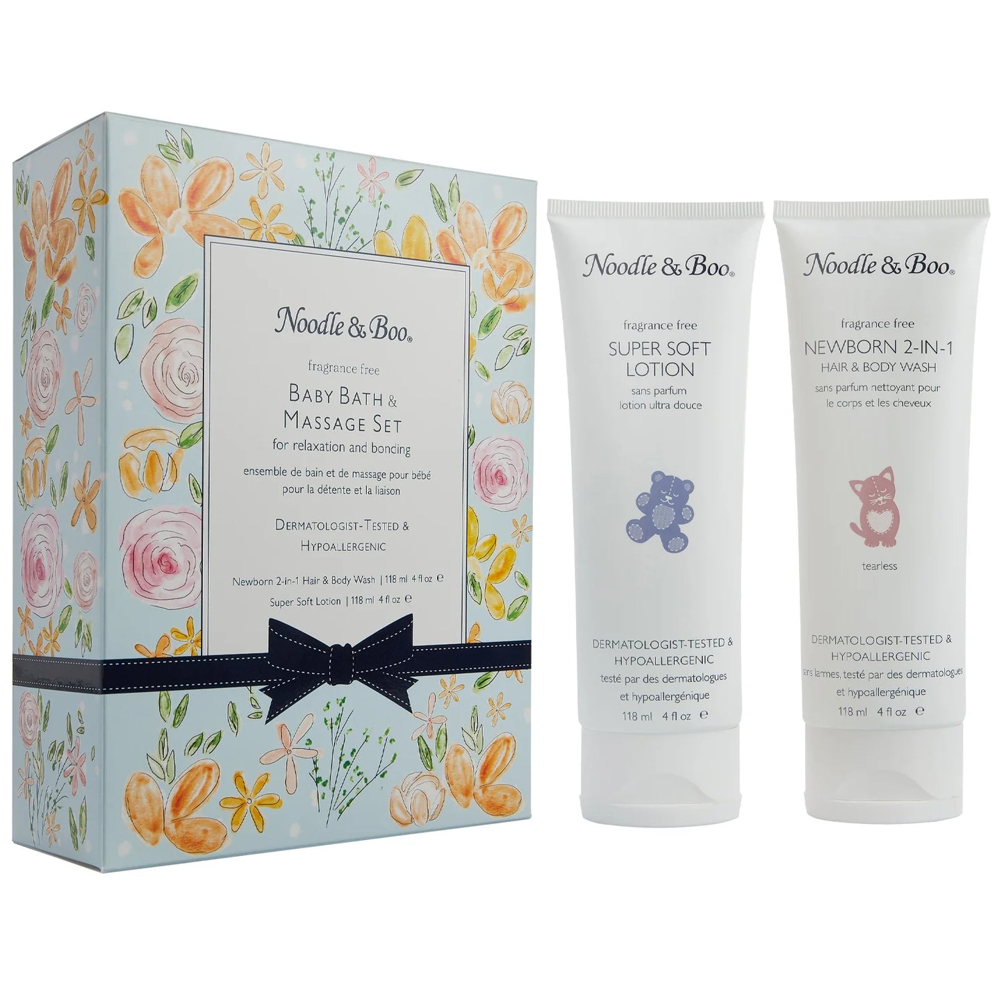 Noodle And Boo Baby Bath & Massage Fragrance Free Gift Set