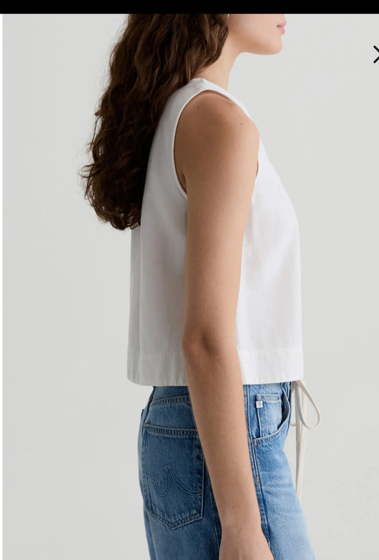 AG Women's Alpha Crop Linen Tank