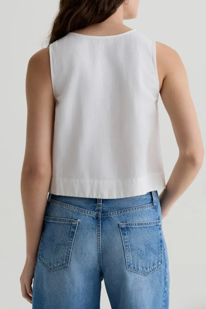AG Women's Alpha Crop Linen Tank