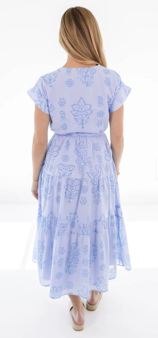 J.Marie The Sienna V-Neck Button Up Midi Dress