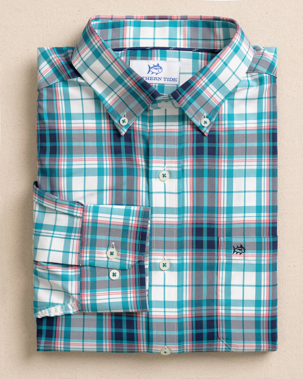 Southern Tide Men's Long Sleeve Willow Brook Plaid Sportshirt