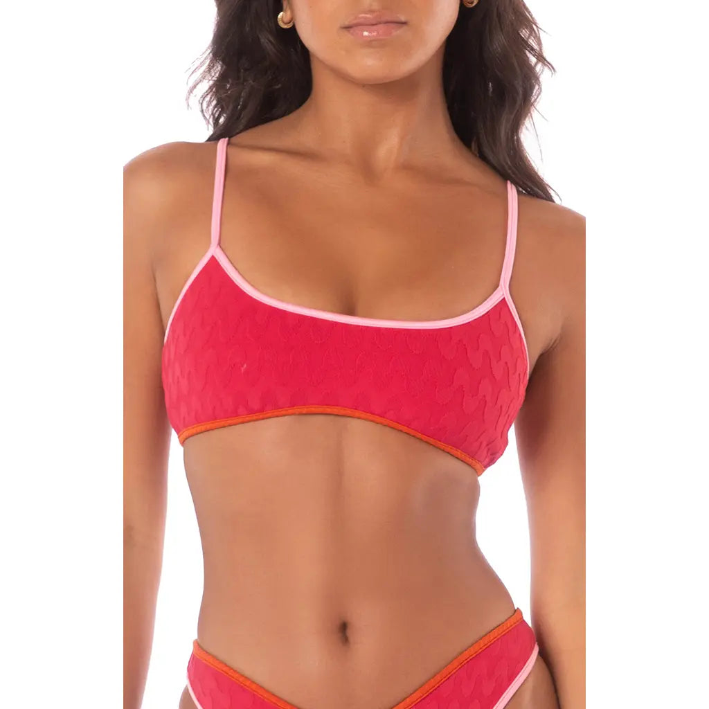 Maaji Apple Red Lane Bikini Top