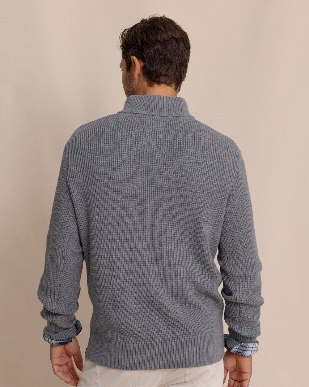 Southern Tide Men's Long Sleeve Bass Creek Heather Quarter Button Sweater