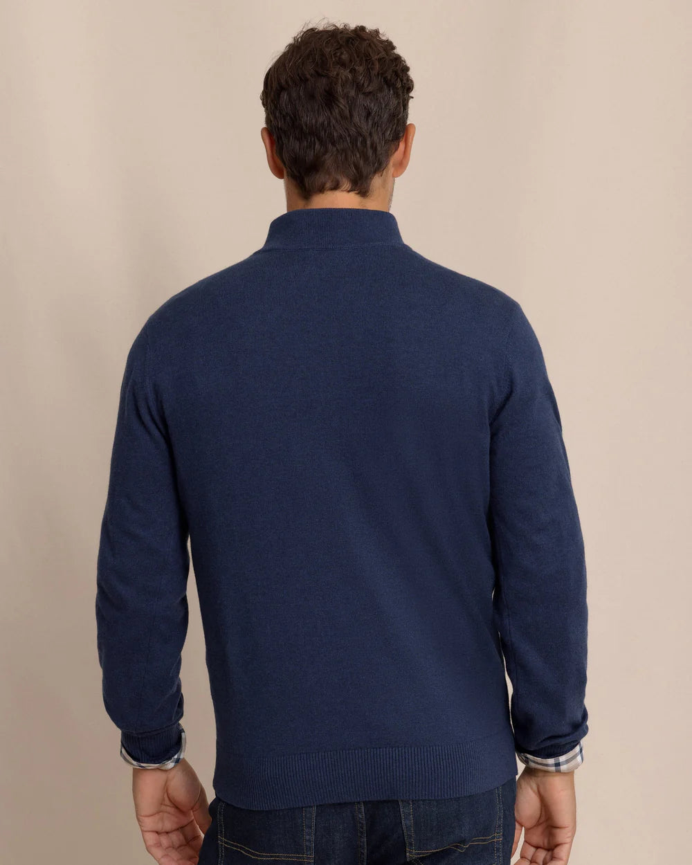 Southern Tide Men's Long Sleeve Whitehaven Heather Quarter Zip Sweater