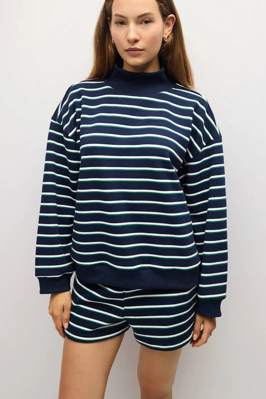 Mod Ref The Maren Striped Mockneck