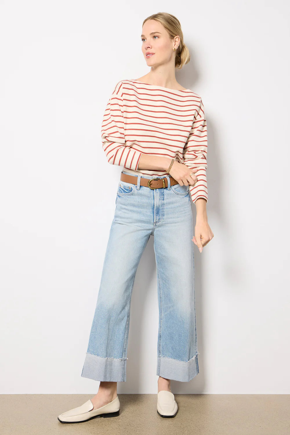 Faherty Sport Jersey Boatneck Top