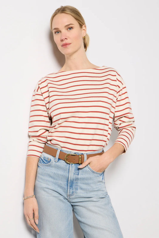 Faherty Sport Jersey Boatneck Top