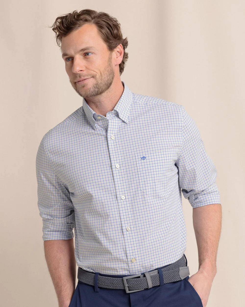 Southern Tide Men’s Long Sleeve Charleston Balfour Plaid Sportshirt