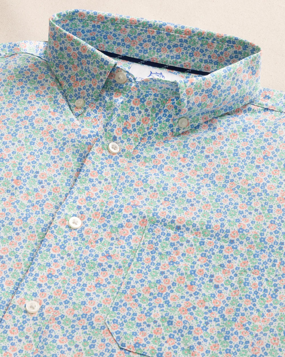 Southern Tide Petal Party Intercoastal Short Sleeve Sportshirt
