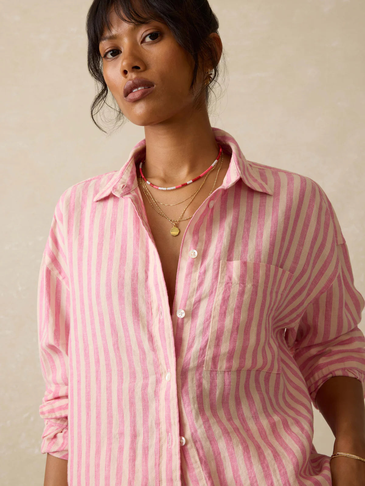Faherty Women's Laguna Linen Relaxed Shirt