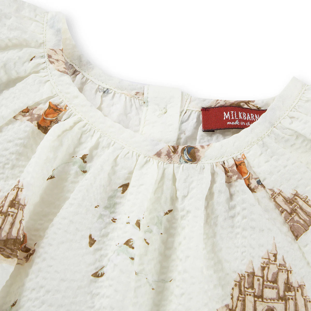 Milkbarn Sandcastle Butterfly Ruffle Blouse & Shorts