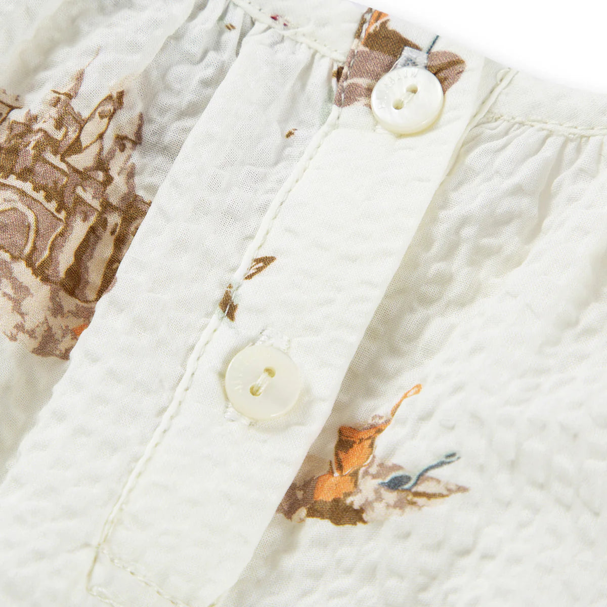 Milkbarn Sandcastle Butterfly Ruffle Blouse & Shorts